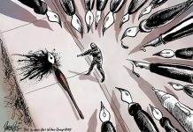 Creionul este mai puternic decat orice arma! 28 de caricaturisti aduc un omagiu special victimelor atacului armat de la Paris